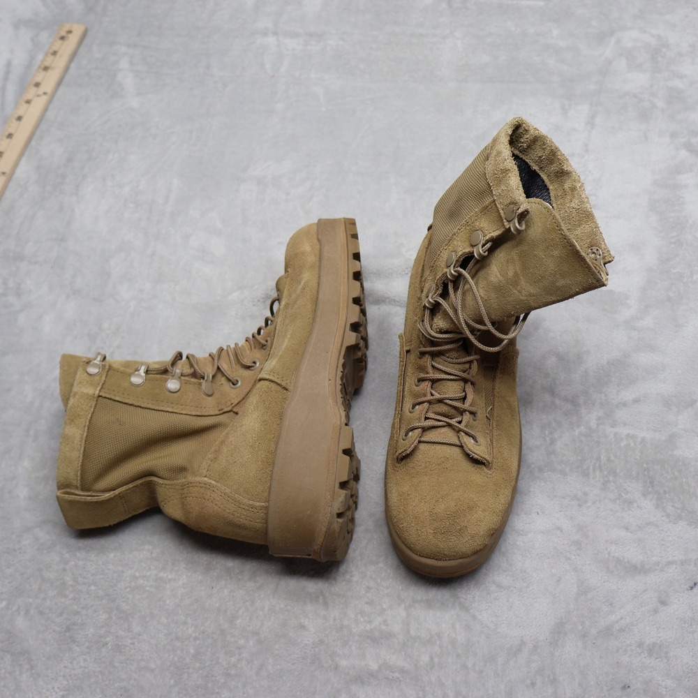 Altama Mens 6R Combat Boots Beige Suede US Flight Crewman Military Tactical Army